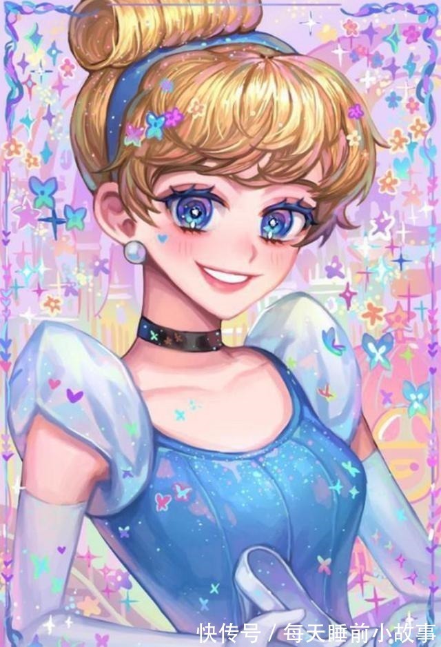 乐佩|不同画风的迪士尼公主,艾莎女王范十足,乐佩的眼睛仿佛充满魔力!