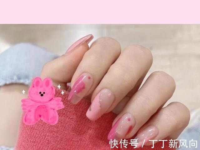 水钻|夏日漫画感透色美甲,色彩搭配很清爽,谁见谁不爱呢!