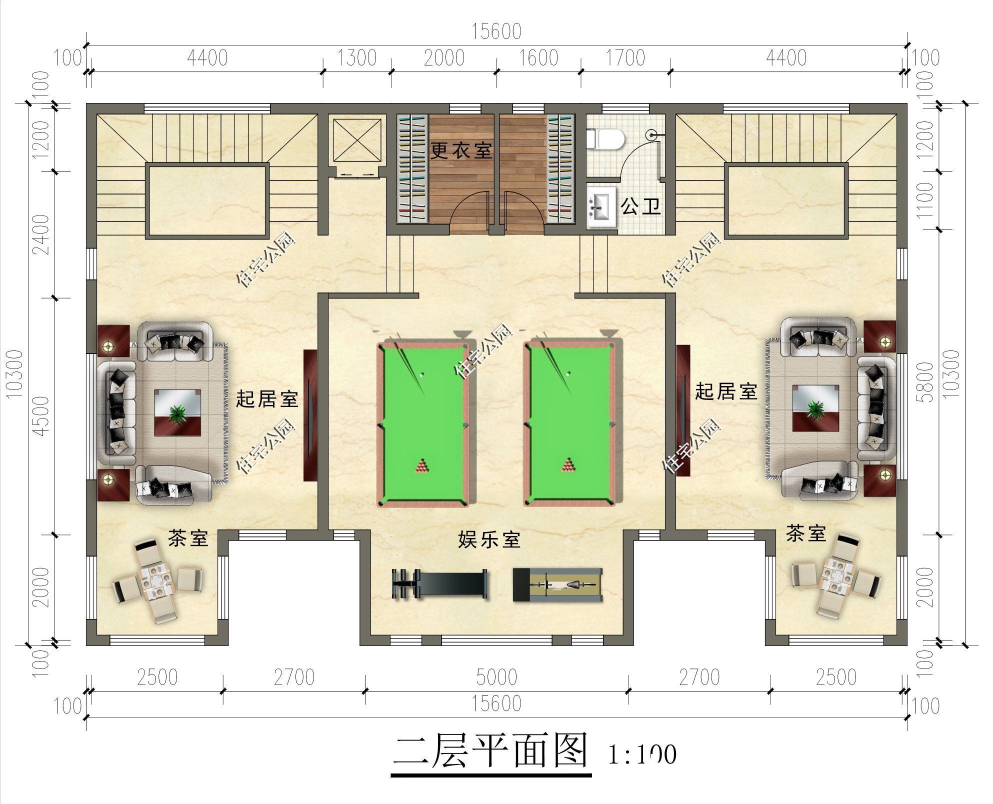 茶室|15×10米徽派别墅，室内电梯、活动空间一应俱全，舒适生活好惬意