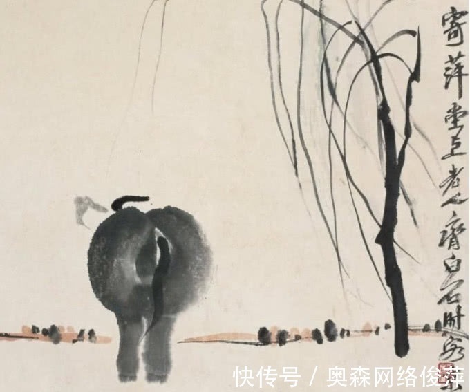 牛画&齐白石一幅牛画卖了两千万,放大30倍再看,终于发现秘密
