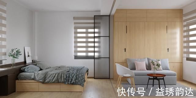 小沙发|将灰蓝色与木色调混合在一起,温暖的现代风格设计