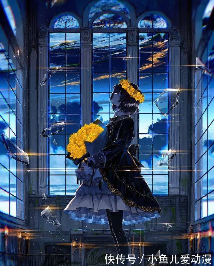同人|画师大佬喜欢画蓝色系的同人图，看完这些妹子感觉内心都平静了