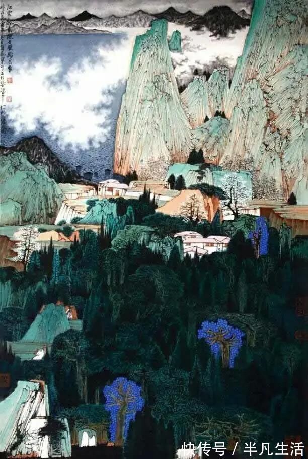 欣赏$独特个性的艺术语言——薛亮深刻与睿智的山水画作品欣赏