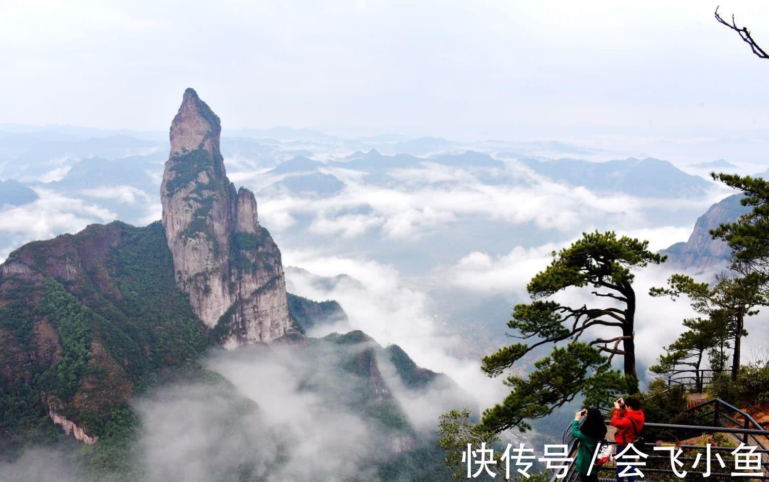 瀑布|号称东南第一山的浙江景点，是游客秋游首选地，拥有漫山的红枫