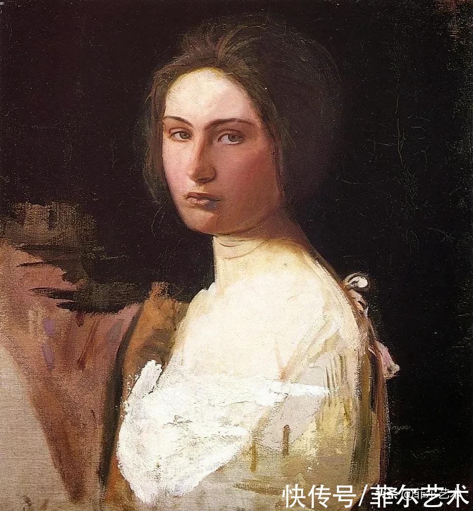人物|空灵的天使，精美绝伦~雅培·翰德逊·泰勒女性人物油画作品欣赏