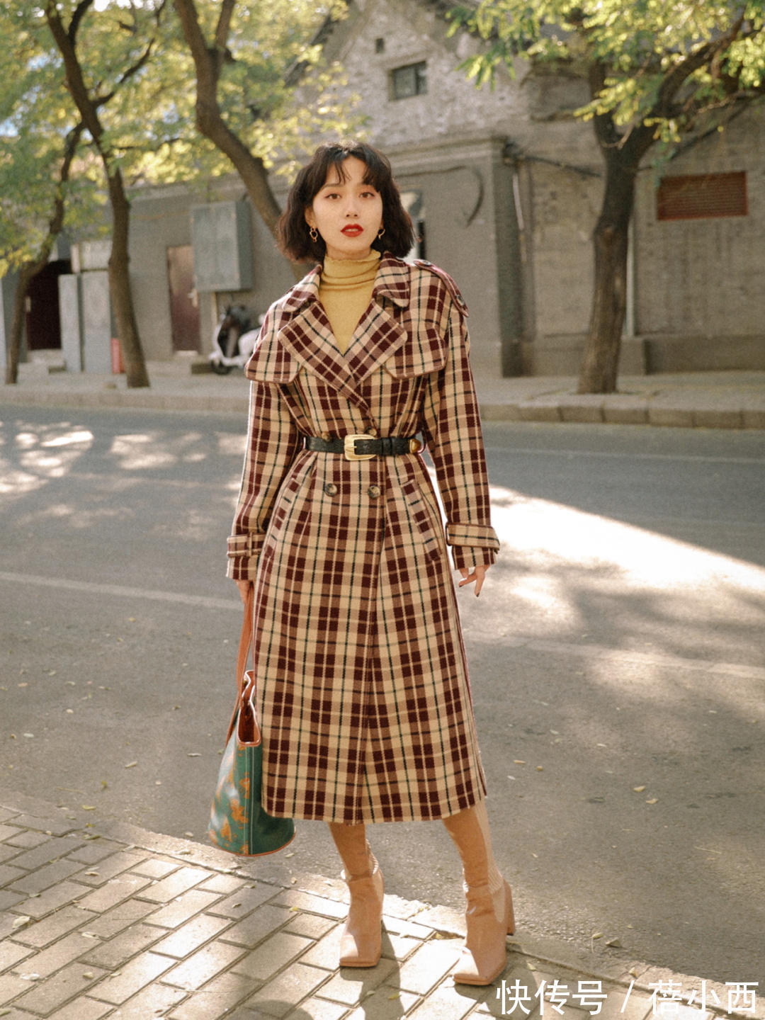 搭配 格纹大衣越来越火,复古高级不挑人又chic,让你出街赚足回头率