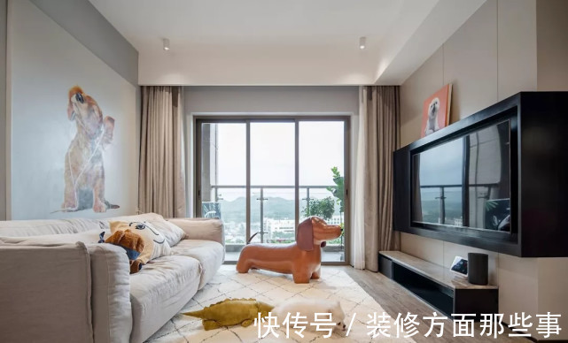 操作台|67平现代风二居室，用射灯让客厅“家”的气味更突显
