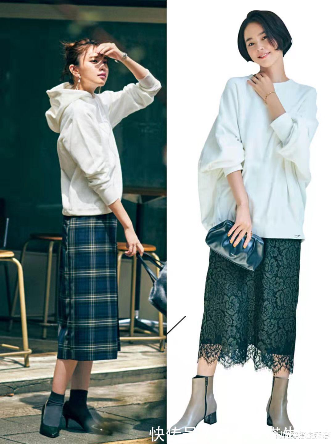搭配 卫衣下面不要老配裤子,俗气!今年流行这样穿,时髦显高又显瘦