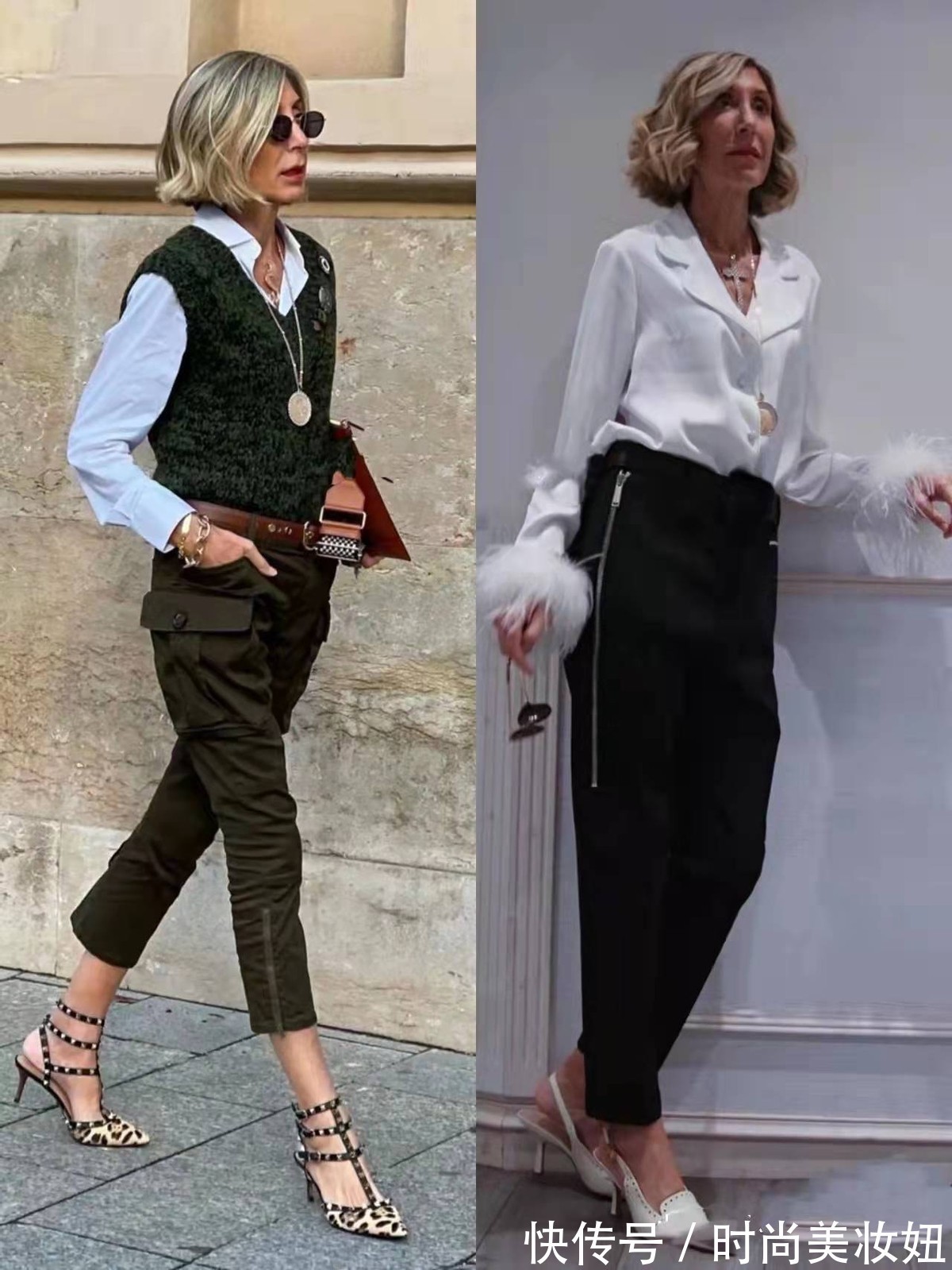 高跟鞋 这位50岁姐姐靠穿搭火了,基础款穿出高级范,是大龄女性的典范