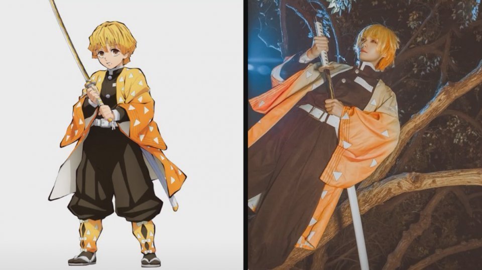 炭治郎|鬼灭之刃COS:祢豆子惹人怜爱,伊之助肌肉感十足,漫迷们裂开了