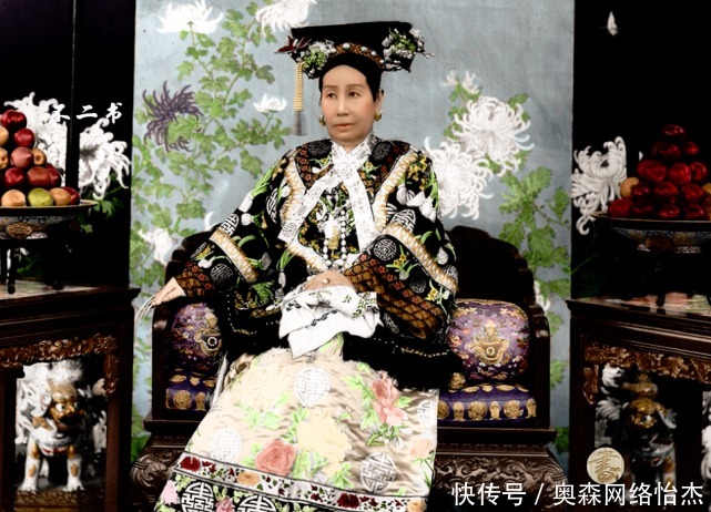 老照片|上色老照片：镜头下真实的慈禧太后，美人迟暮之时的模样
