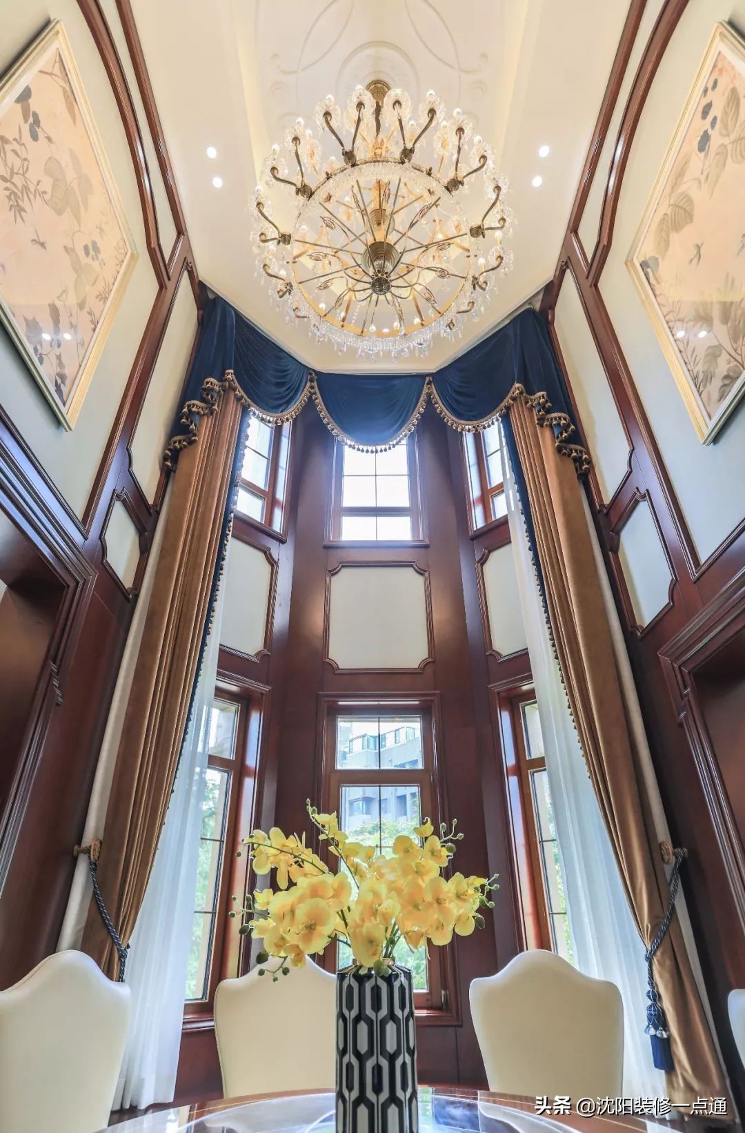 香槟色|992㎡别墅装修案例 美式新古典