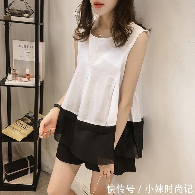 v领|女生夏季穿短裤套装更显清纯可爱