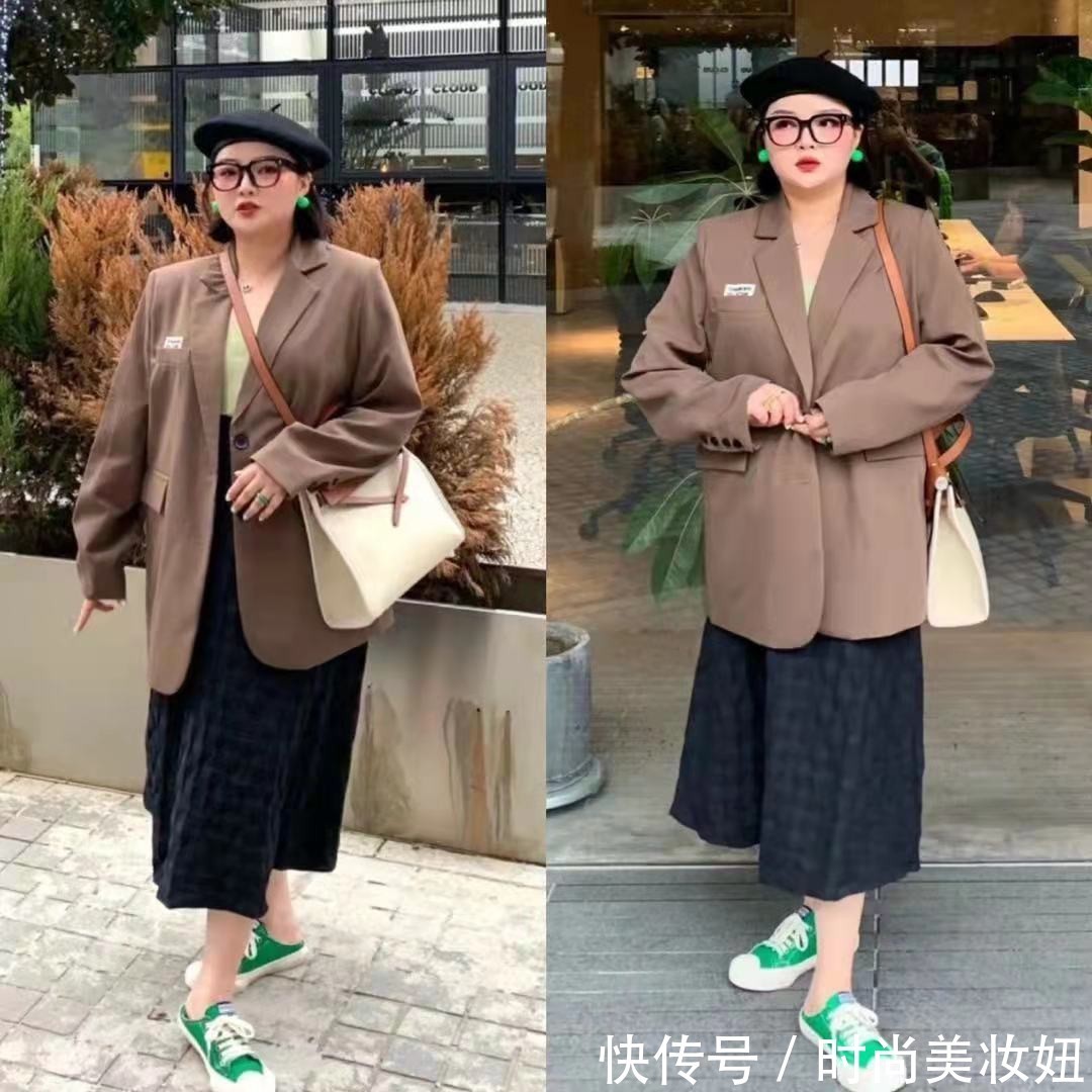 显瘦 这才是“微胖身材”的穿衣典范,扬长避短太显瘦,每套都好看