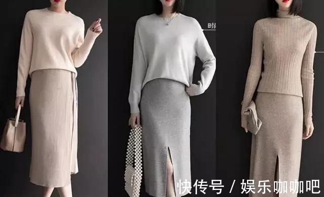 搭配 如今不流行穿裤子了,“毛衣+遮臀群”才是春天正确打开方式!
