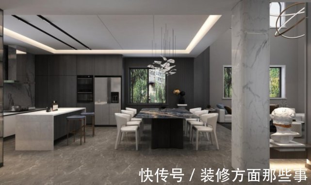 简约|470m2现代简约设计,挑空的客厅开阔清朗,极简的既视感呼之欲出