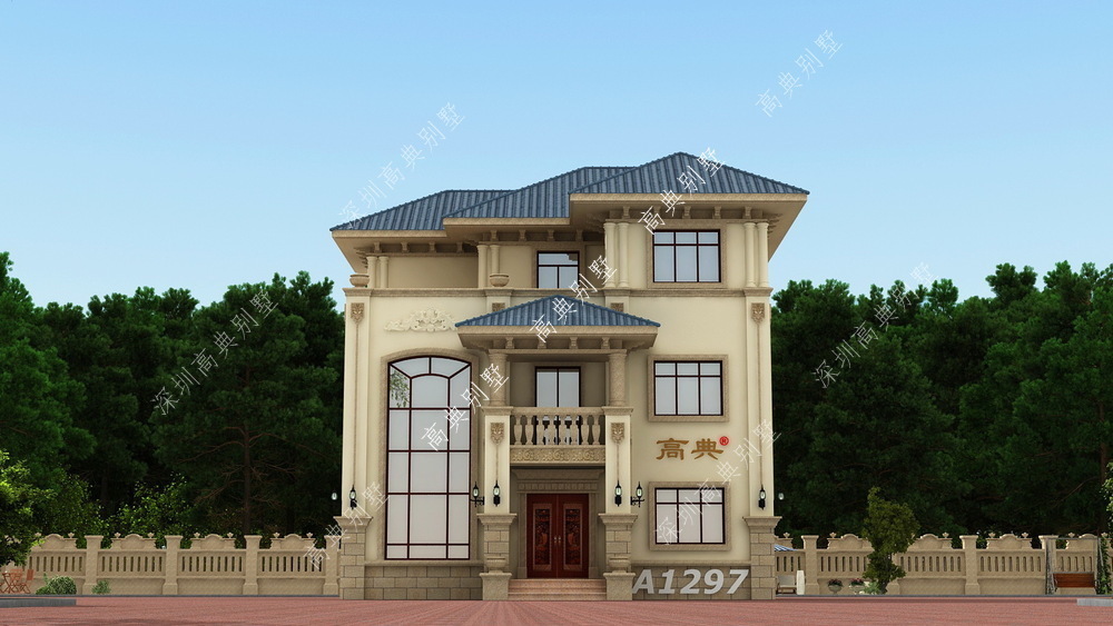 线条感|这座欧式风格的别墅,线条感强,色彩柔和。