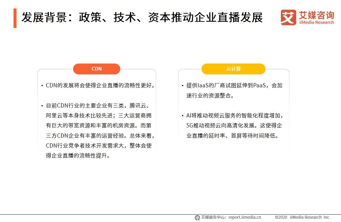 研究|中国企业直播行业研究报告：企业自建视频媒体中心或成主流