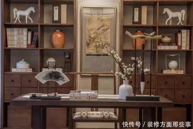 茶室|新中式别墅设计,落落大方,袅袅炊烟树外饶,一抹写意浅墨清韵