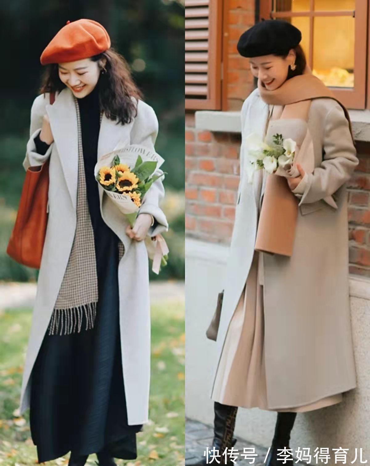 法式 呢大衣别再搭鲨鱼裤,学学她的日常感“法式穿搭”,小个子也很美