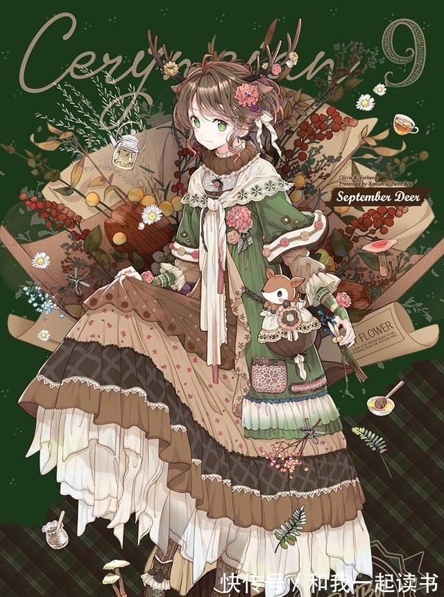 拟人化$画师设计“12月拟人化”,1月是猫系少女,6月是呆萌独角兽!