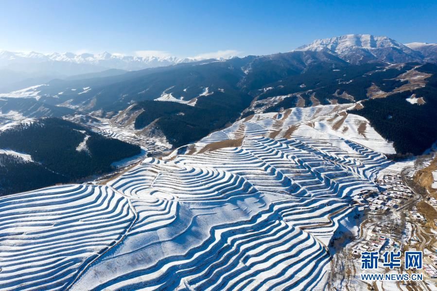 雪落|甘肃天祝：雪落梯田景色美