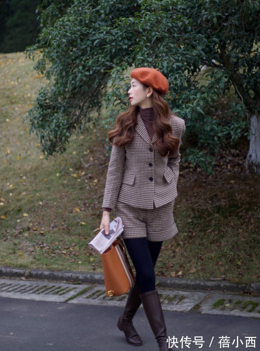 外套|冬季多尝试“千鸟格”外套,经典好看又时髦,时髦精早已在穿了