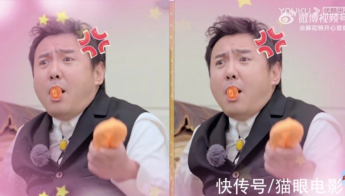 沈腾参加综艺被禁言,嘴里含了个奶嘴糖,但一点没耽误他拿手比划