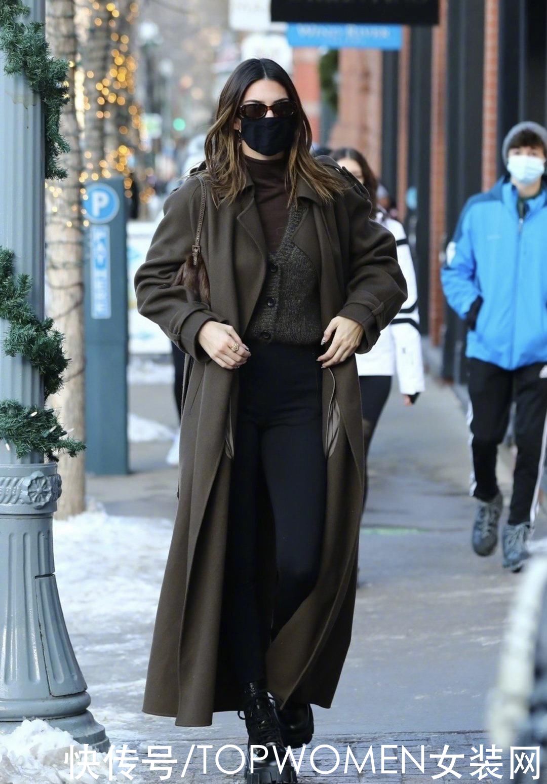 肯豆飒气的四套时尚私服,教你穿出冬日超模感,这衣架子身材太绝