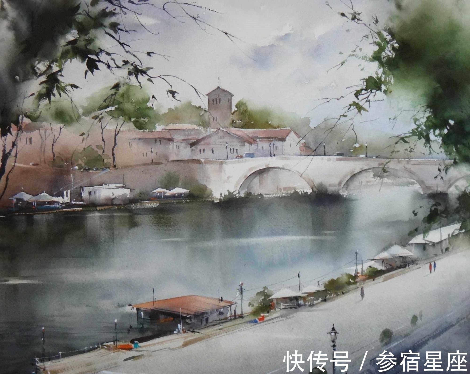 艺术学院$瑰丽唯美,神奇美妙的自然风光——水彩大师伊利亚笔下的水色交融