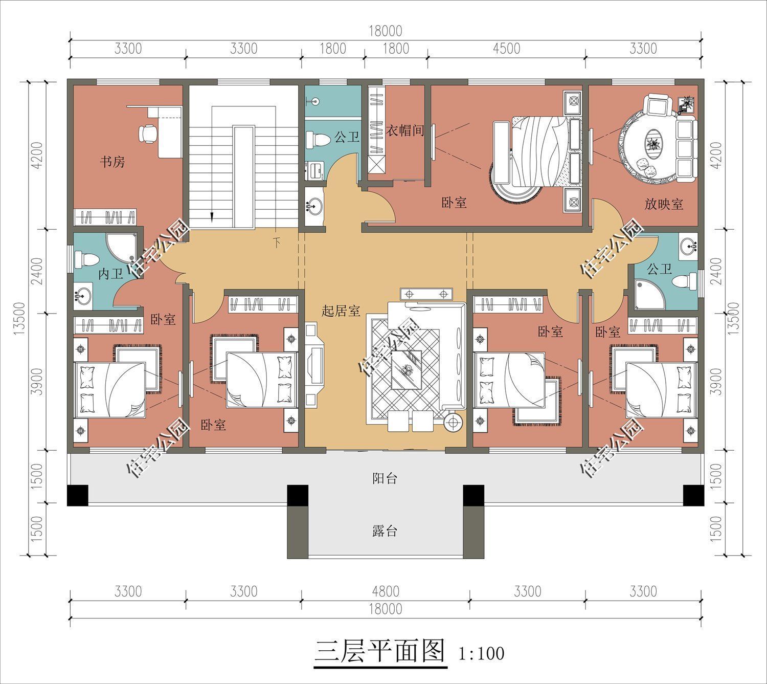 小知识|2021年就盖这栋三层别墅吧，落地窗、大露台全都有，面子十足