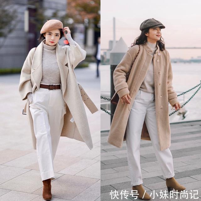 长筒靴|冬天,如何把白色裤子穿出时髦感?一要配对内搭,二要配对鞋子