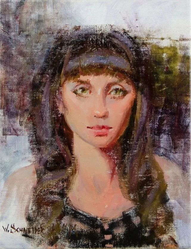 学生$在绘画的道路上，他认为自己永远是一个学生