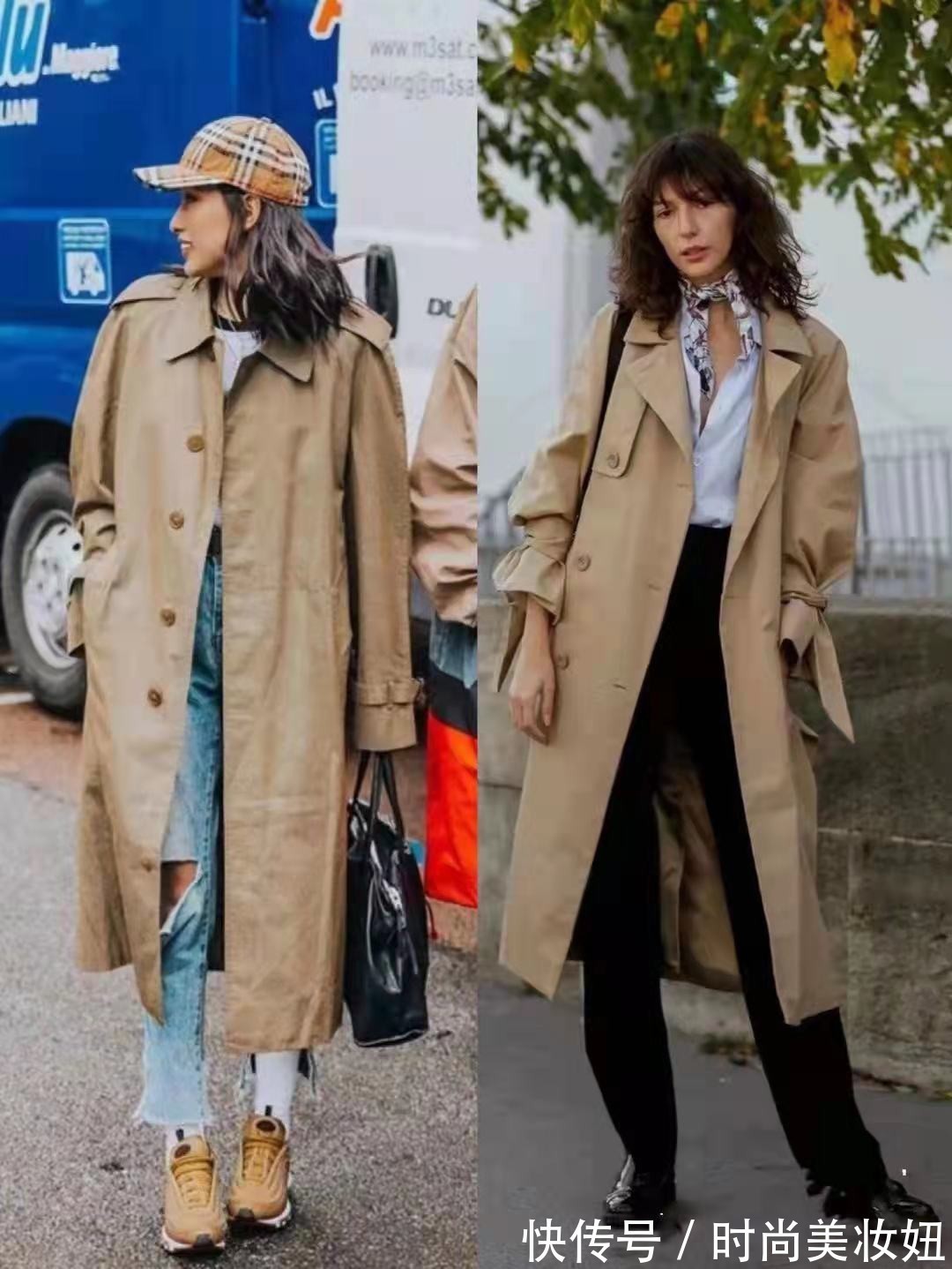 早秋|“卡其色风衣”的高级穿搭,高级优雅又显气质,50岁照穿真洋气