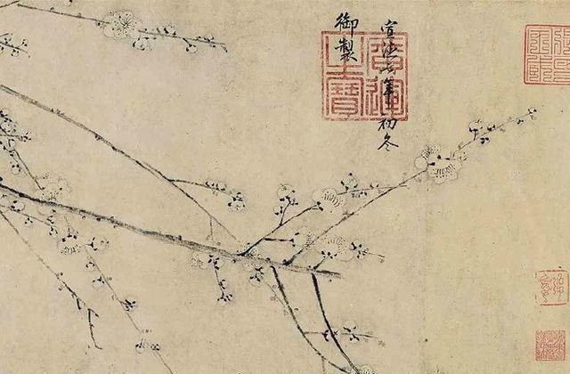 意境!朱瞻基《墨梅图》欣赏:笔法意境皆第一,继承了王冕的绘画风格