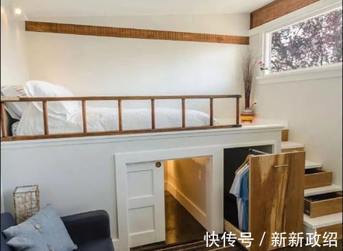 棚顶|外国人太会省空间了!小卧室打1.2米高柜子,加宽后棚顶当床用