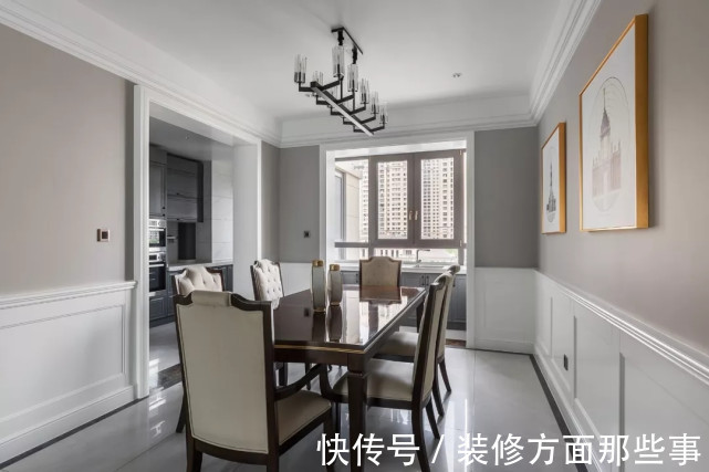 大理石|180平美式四居室,电视墙用大理石简约而不简单很高级