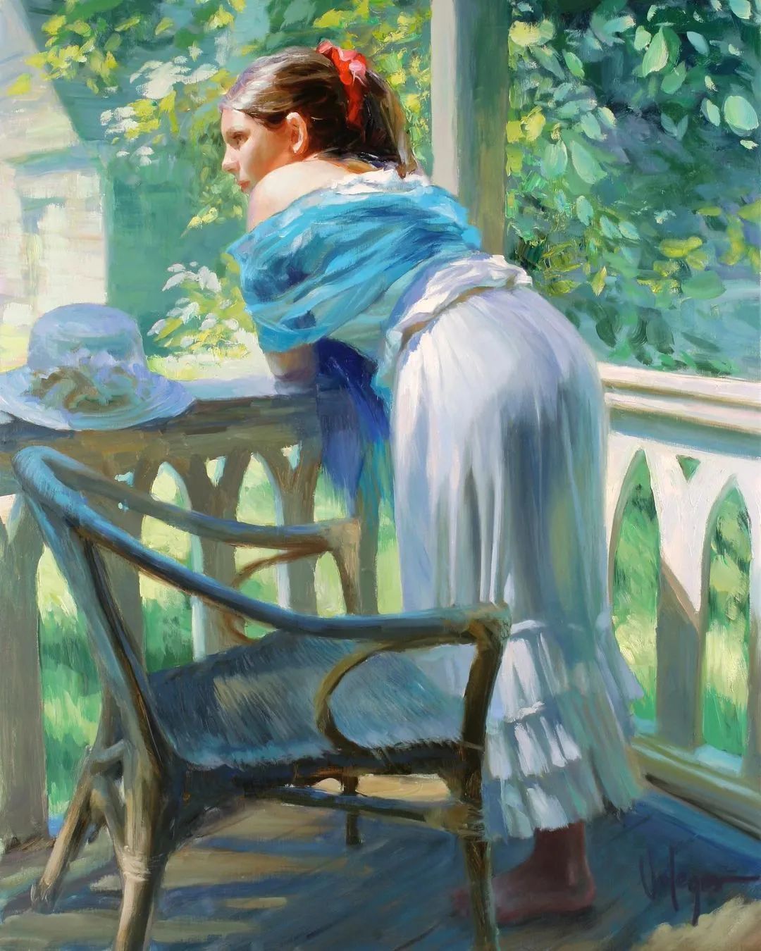 ·沃利戈夫|弗拉基米尔·沃利戈夫 的笔下，夏日繁花，娇媚女子，岁月静好