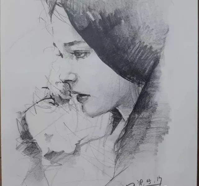 素描##尚唯美画室#大气的素描就是抓住大关系之后,细节你随意