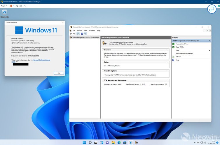 win11|VMware Workstation 发布 16.2.0 更新：新增 Win11 的 TPM 支持