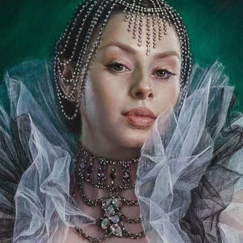 ·曼努克@自然又野性的存在,美女艺术家的唯美油画欣赏