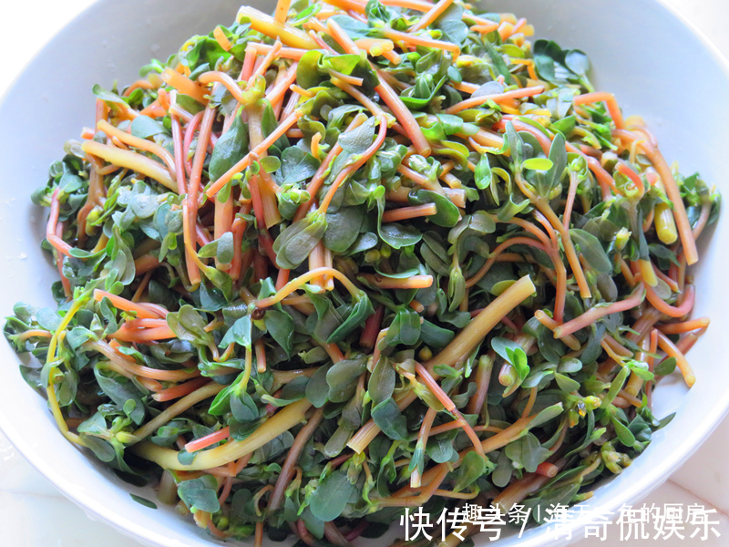 凉拌|夏天此野菜最受欢迎,不花钱菜地里掐一把,拌拌就能吃,清热解暑