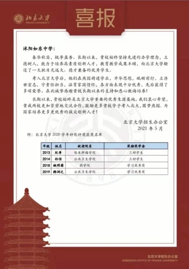 喜报|清华、北大等多所高校发来喜报