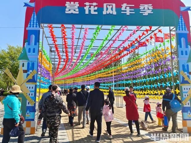 青岛世博园三天纳客五万，芝樱花海、水舞秀、植物馆成网红打卡地