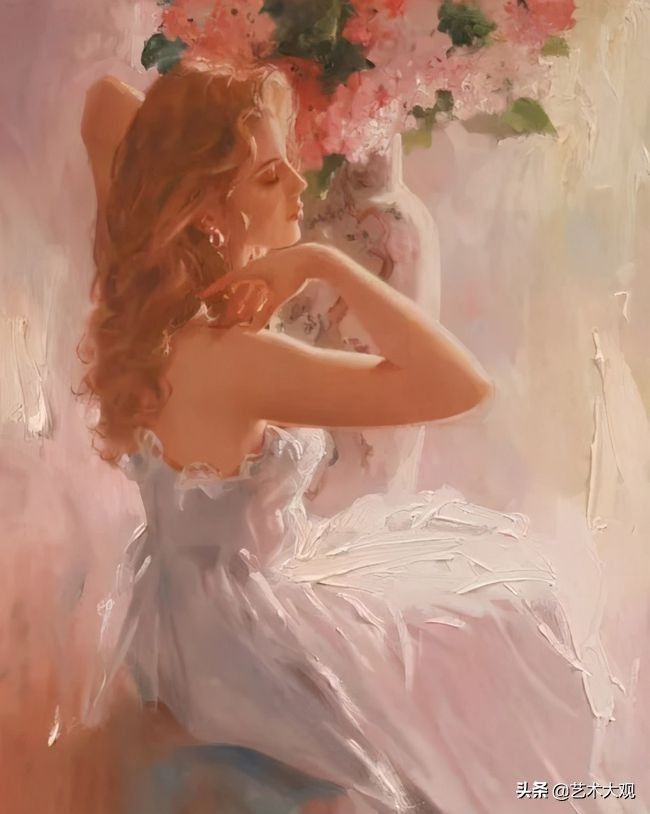 ri@西式风格淑女绘画——当代画家Richard S. Johnson人物油画欣赏