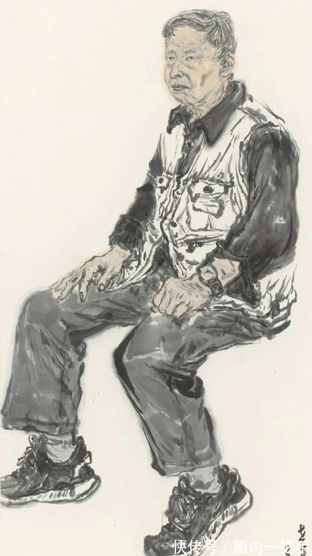 人物画#笔从对象来|王煜水墨人物画