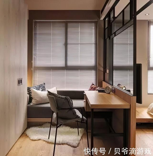 飘窗|不用专门预留书房了,这种卧室书房一体的设计最实用!
