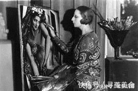 自画像|开绿色布加迪的自画像:奢华与美貌的极致,一生放荡不羁的女画家