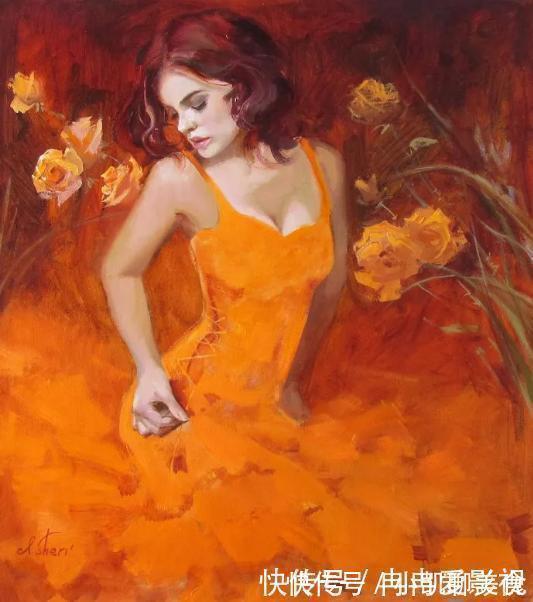 油画作品&乌克兰天才美女画家,画少女人体惊艳脱俗,网友:百看不厌