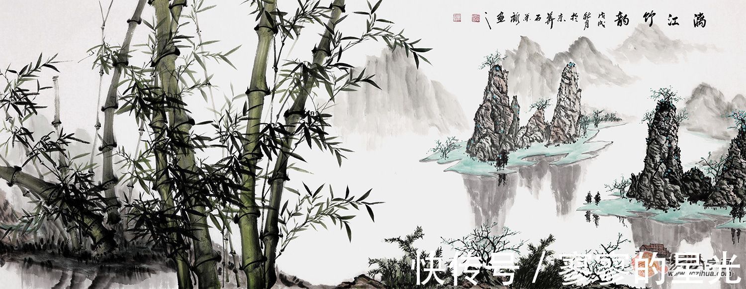 意境!石荣禄山水画 充满了诗情画意 表现出了山水画的天籁之美